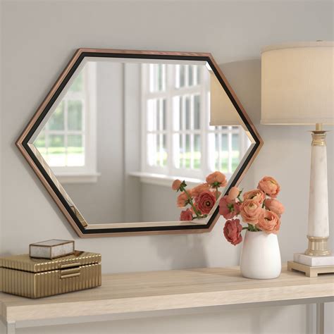 creative co-op mirror metal framed wall mirror with bracket|Framed Wall Mirror with Bracket, Set of 2.